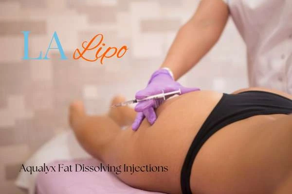 Woman having fat dissolving injections Bexhill on thighs